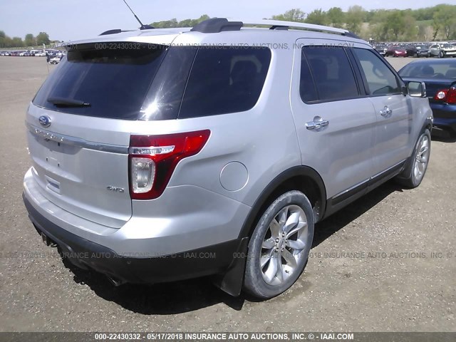 1FMHK8F84CGA24253 - 2012 FORD EXPLORER LIMITED 银色 照片 4