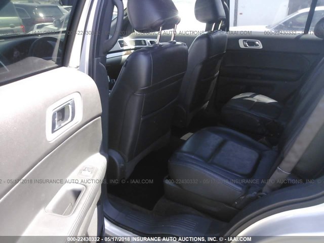 1FMHK8F84CGA24253 - 2012 FORD EXPLORER LIMITED SILVER photo 8