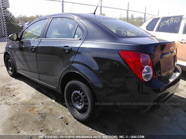 1G1JA5SH7D4115283 - 2013 CHEVROLET SONIC LS 黑色 照片 3