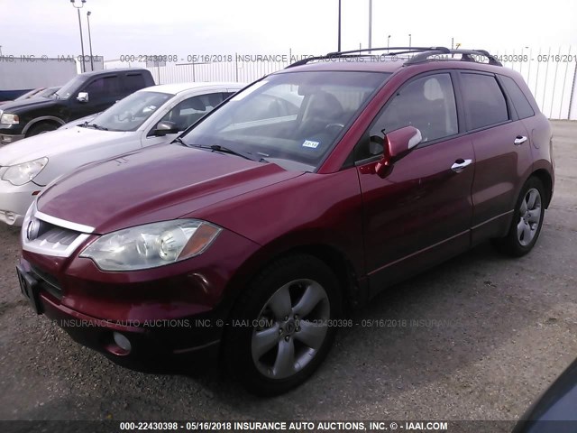 5J8TB18218A002673 - 2008 ACURA RDX RED photo 2