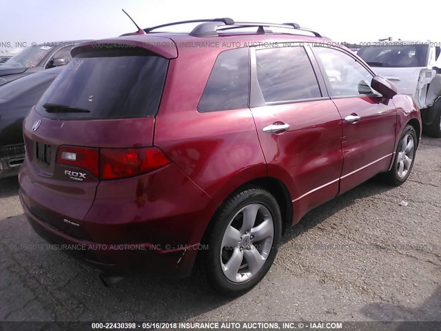 5J8TB18218A002673 - 2008 ACURA RDX RED photo 4