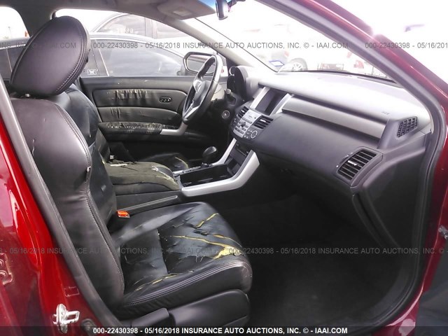 5J8TB18218A002673 - 2008 ACURA RDX RED photo 5