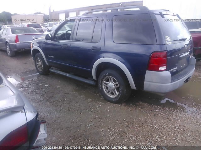 1FMZU72K12UD33138 - 2002 FORD EXPLORER XLS BLUE photo 3