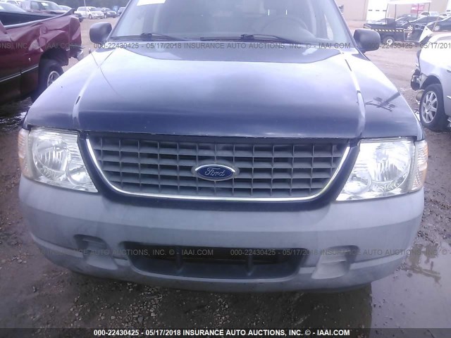 1FMZU72K12UD33138 - 2002 FORD EXPLORER XLS BLUE photo 6