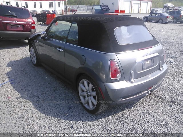 WMWRH33535TF84585 - 2005 MINI COOPER S GRAY photo 3