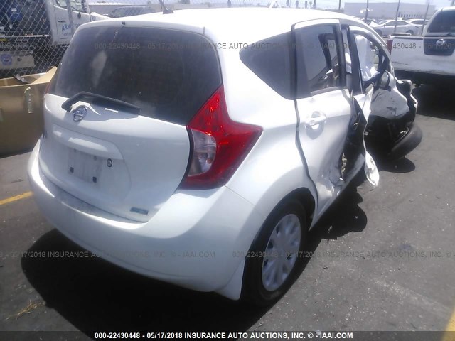 3N1CE2CP3EL436745 - 2014 NISSAN VERSA NOTE S/S PLUS/SV/SL WHITE photo 4