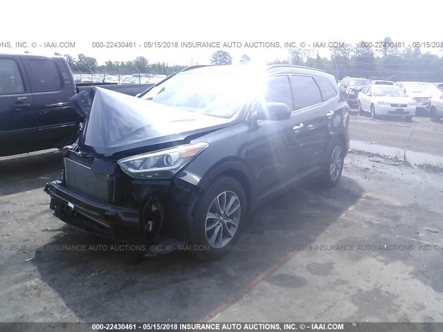 KM8SMDHF4HU176577 - 2017 HYUNDAI SANTA FE SE BLUE photo 2