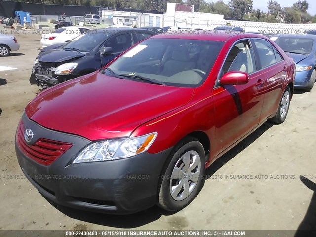 4T1BE46K27U017682 - 2007 TOYOTA CAMRY NEW GENERAT CE/LE/XLE/SE RED photo 2