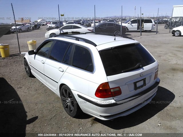 WBAAW33431ET42191 - 2001 BMW 325 IT WHITE photo 3