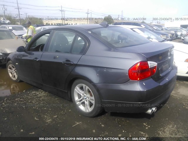 WBAVC57548NK78259 - 2008 BMW 328 I SULEV GRAY photo 3