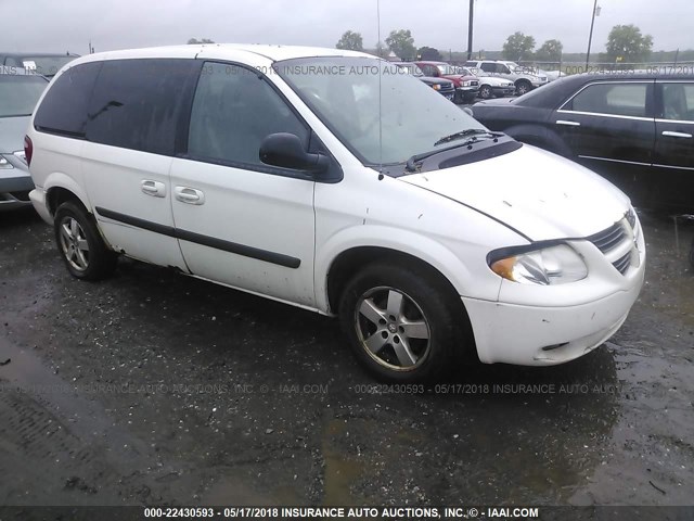 1D4GP45R05B115074 - 2005 DODGE CARAVAN SXT WHITE photo 1