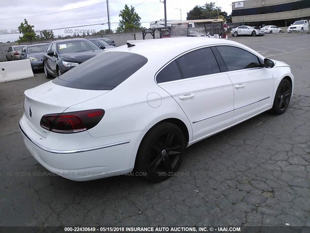 WVWBP7AN8DE557318 - 2013 VOLKSWAGEN CC SPORT WHITE photo 4