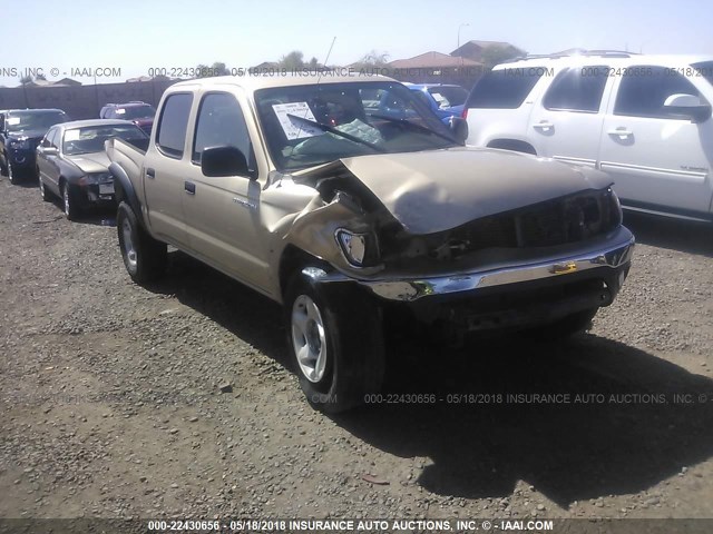 5TEGN92N31Z853409 - 2001 TOYOTA TACOMA DOUBLE CAB PRERUNNER GOLD photo 1