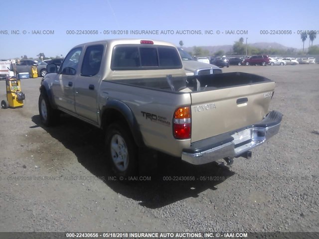 5TEGN92N31Z853409 - 2001 TOYOTA TACOMA DOUBLE CAB PRERUNNER GOLD photo 3