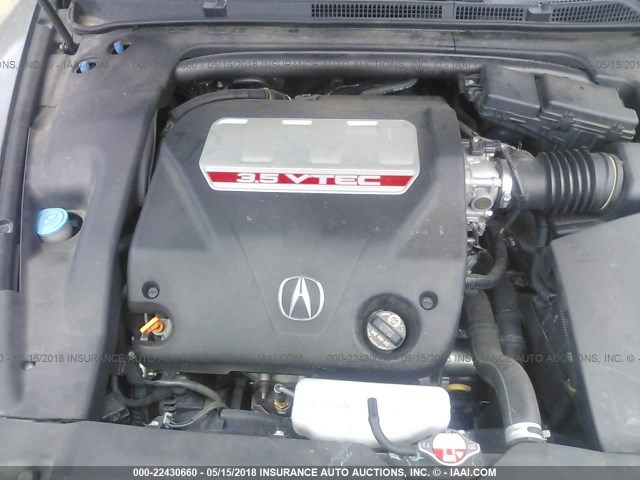 19UUA76557A040431 - 2007 ACURA TL TYPE S GRAY photo 10