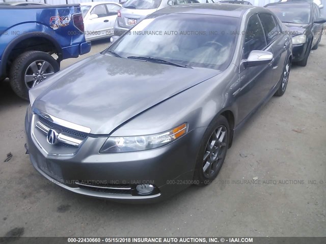 19UUA76557A040431 - 2007 ACURA TL TYPE S GRAY photo 2