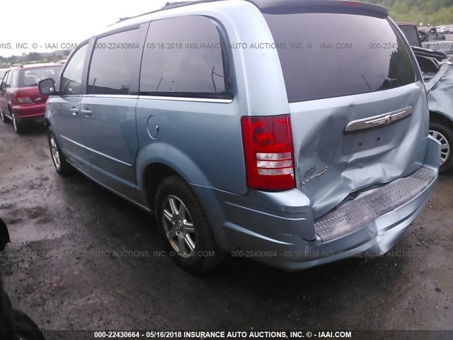 2A8HR54P18R636756 - 2008 CHRYSLER TOWN & COUNTRY TOURING Light Blue photo 3