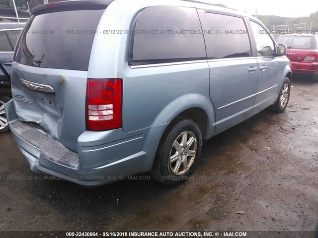 2A8HR54P18R636756 - 2008 CHRYSLER TOWN & COUNTRY TOURING Light Blue photo 4
