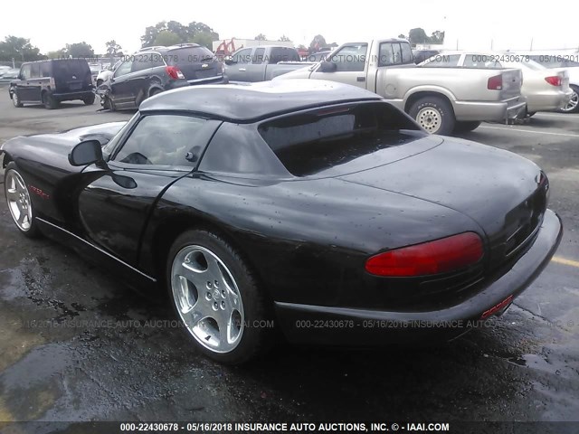 1B3ER65E9YV604620 - 2000 DODGE VIPER RT-10 BLACK photo 3