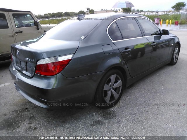 WBANF33597CW70147 - 2007 BMW 525 XI Մոխրագույն լուսանկար 4