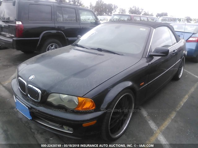 WBABS53491EV87444 - 2001 BMW 330 CI BLACK photo 2