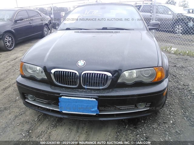 WBABS53491EV87444 - 2001 BMW 330 CI BLACK photo 6