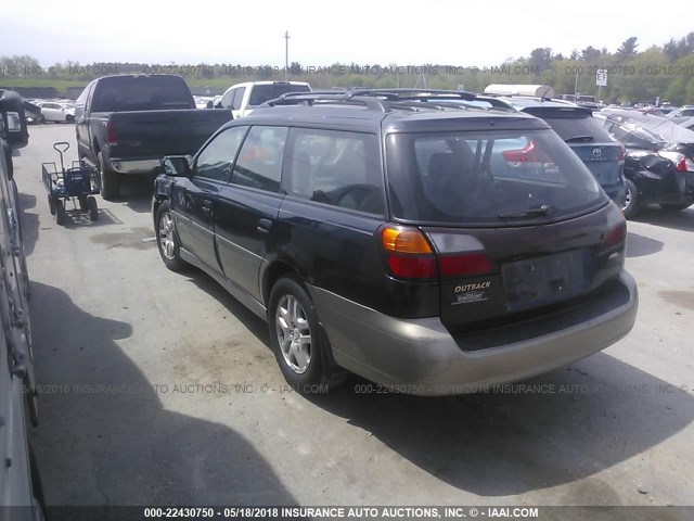 4S3BH665327661944 - 2002 SUBARU LEGACY OUTBACK BLUE photo 3