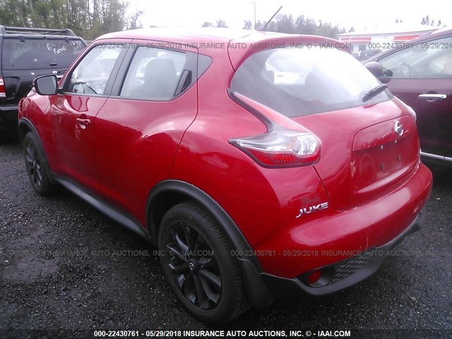 JN8AF5MV7FT554976 - 2015 NISSAN JUKE S/SV/SL/NISMO RED photo 3