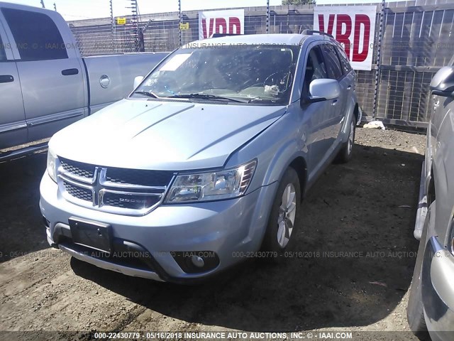 3C4PDDBG5DT570332 - 2013 DODGE JOURNEY SXT BLUE photo 2