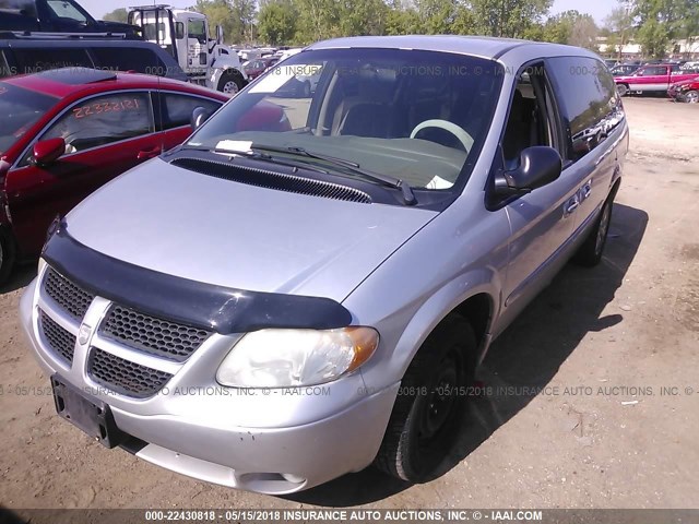 2B4GP54L02R786481 - 2002 DODGE GRAND CARAVAN ES SILVER photo 2