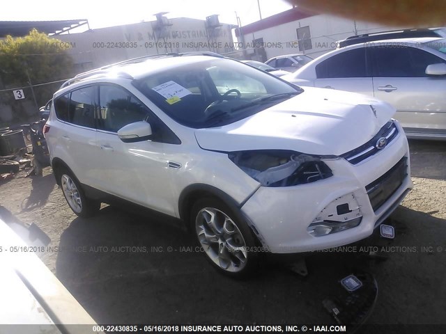 1FMCU0J96DUB95367 - 2013 FORD ESCAPE TITANIUM WHITE photo 1