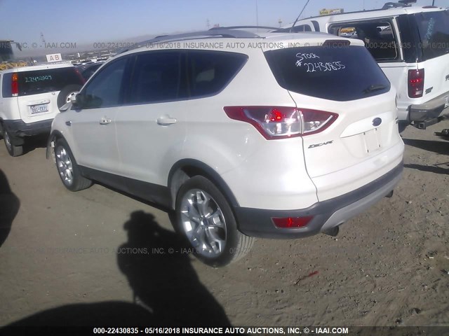 1FMCU0J96DUB95367 - 2013 FORD ESCAPE TITANIUM WHITE photo 3