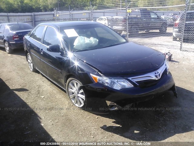 4T1BK1FK0CU524484 - 2012 TOYOTA CAMRY SE/XLE BLACK photo 1