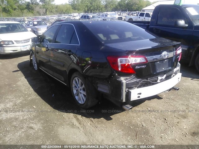 4T1BK1FK0CU524484 - 2012 TOYOTA CAMRY SE/XLE BLACK photo 3