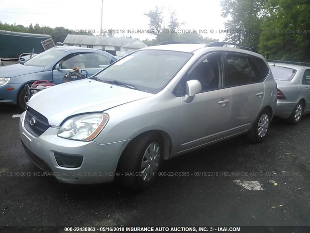 KNAFG529897275910 - 2009 KIA RONDO LX/EX GRAY photo 2