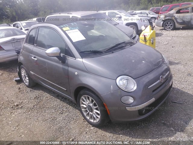 3C3CFFERXCT109406 - 2012 FIAT 500 LOUNGE GRAY photo 1