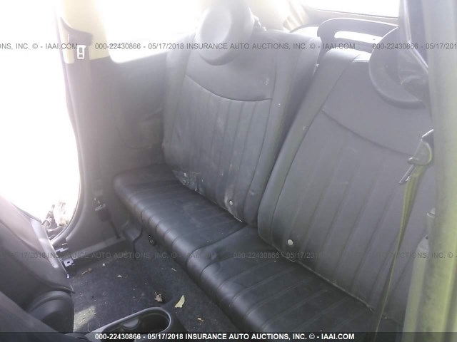 3C3CFFERXCT109406 - 2012 FIAT 500 LOUNGE GRAY photo 8