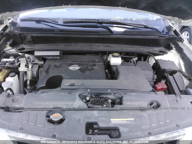 5N1AR2MMXGC628137 - 2016 NISSAN PATHFINDER S/SV/SL/PLATINUM 白色 照片 10