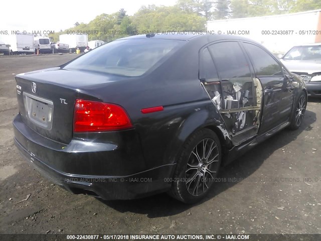 19UUA66265A024249 - 2005 ACURA TL BLACK photo 4