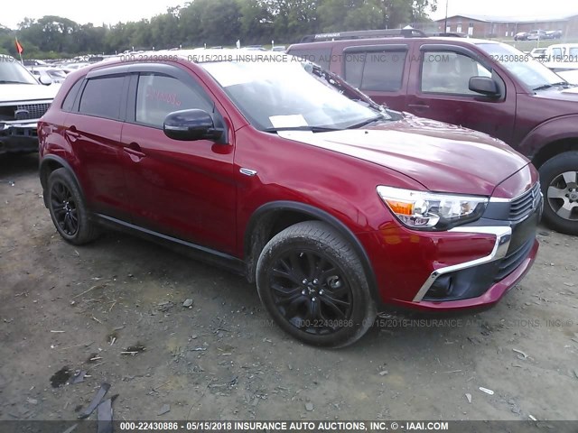 JA4AP3AU4HZ032552 - 2017 MITSUBISHI OUTLANDER SPORT ES/SE RED photo 1