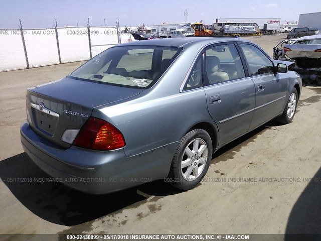 4T1BF28B71U116505 - 2001 TOYOTA AVALON XL/XLS Light Blue photo 4