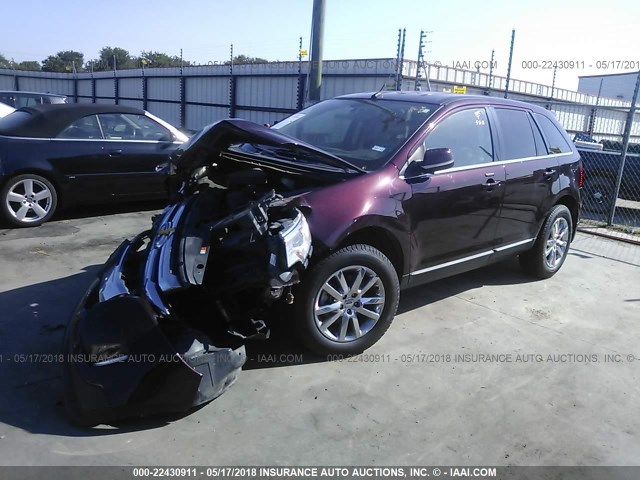 2FMDK3KC2BBB11196 - 2011 FORD EDGE LIMITED BROWN photo 2