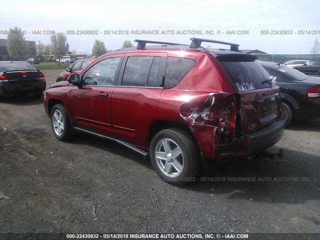 1J4NT4FB9AD502894 - 2010 JEEP COMPASS SPORT RED photo 3