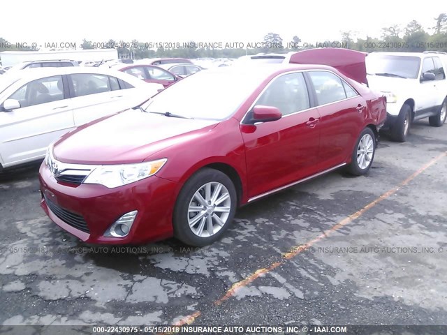 4T1BF1FK9EU864269 - 2014 TOYOTA CAMRY L/SE/LE/XLE 红色 照片 2