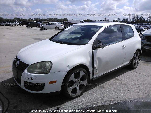 WVWEV71K96W079268 - 2006 VOLKSWAGEN NEW GTI WHITE photo 2