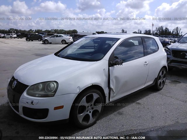 WVWEV71K96W079268 - 2006 VOLKSWAGEN NEW GTI WHITE photo 6