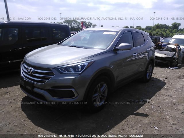 5XYZT3LBXHG434249 - 2017 HYUNDAI SANTA FE SPORT  GRAY photo 2