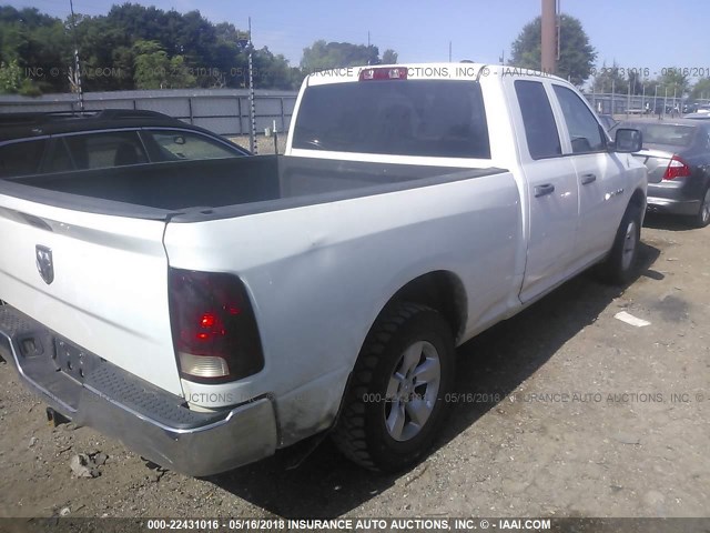 1C6RD7FP2CS299659 - 2012 DODGE RAM 1500 ST WHITE photo 4