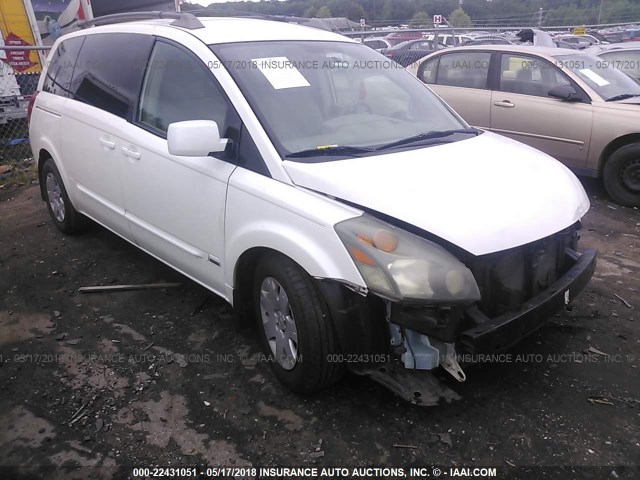 5N1BV28U66N126982 - 2006 NISSAN QUEST S/SE/SL WHITE photo 1