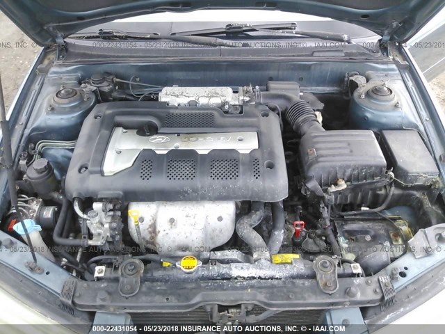 KMHDN45DX2U446198 - 2002 HYUNDAI ELANTRA GLS/GT TURQUOISE photo 10